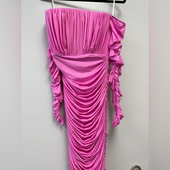 Alex Perry Padget Ruched Dress with Gloves AU8/US4 - Picture 5 of 8